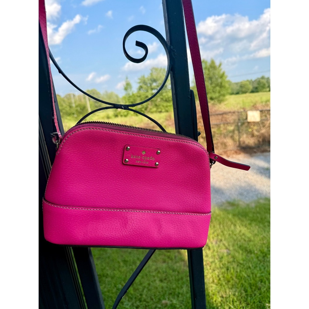Kate Spade New York‎ Hot Pink Pebbled Leather Dome Crossbody Bag PWRU3369